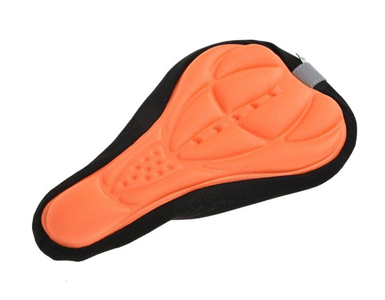 Pohodlný 3D potah na cyklistické sedlo - oranžový